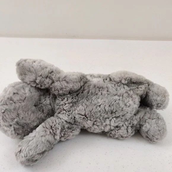 Aurora Gray Plush Curly Hair Hippo Bean Bag Soft Hippopotamus Stuffed Animal - Picture 5 of 9